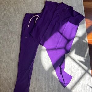 Vibrant Purple Scrub Top from FIGS. XXS.
